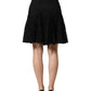 Dolce & Gabbana Black Floral Cut Out Lace A-line Mini Skirt