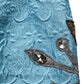 Dolce & Gabbana Blue Jacquard Embroidered A-line Skirt