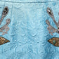 Dolce & Gabbana Blue Jacquard Embroidered A-line Midi Skirt