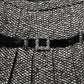 Dolce & Gabbana Black White Tweed High Waist Pleated Skirt