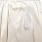 Dolce & Gabbana Off White Lace Trimmed Satin High Waist Skirt
