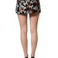 Dolce & Gabbana Black Floral Jacquard Mid Waist Mini Skirt