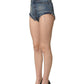 Dolce & Gabbana Blue Cotton High Waist Denim Hotpants Shorts
