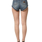 Dolce & Gabbana Blue Cotton High Waist Denim Hotpants Shorts