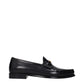 Celine Black Leather Slip-On Loafers