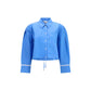 Ganni Blue Cotton Pattern Shirt