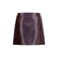 Courrèges Bordeaux Cotton Mini Skirt