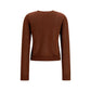 Ganni Brown Cotton Cardigan