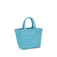 Ganni Blue Recycled Cotton Shoulder Bag