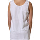American Vintage White Cotton Round Neck Sleeveless Tank Top