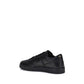 Prada Black Calf Leather Bos Taurus Low Top Sneakers
