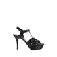 Saint Laurent Black Calf Leather Bos Taurus Platform Sandals