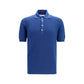 Brunello Cucinelli Blue Cotton Polo Shirt