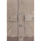 Brunello Cucinelli Beige Calf Leather Bos Taurus Leather Jacket