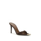 Giuseppe Zanotti Brown Calf Leather Bos Taurus Stiletto Heel Sandals