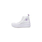 Converse White Fabric Platform Sneakers
