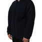 Dolce & Gabbana Black Cotton Full Zip Hooded Bomber Jacket