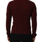 Dolce & Gabbana Burgundy Wool Button Down Cardigan Sweater
