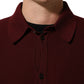 Dolce & Gabbana Burgundy Wool Button Down Cardigan Sweater