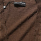 Dolce & Gabbana Brown Flax Buttoned V-neck Pullover Sweater