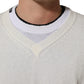 Dolce & Gabbana White Flax CrewNeck Layered Pullover Sweater