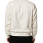 Dolce & Gabbana White LogoPlaque CrewNeck Sweatshirt Sweater