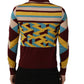 Dolce & Gabbana Multicolor Knitted Cashmere Pullover Sweater