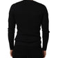 Dolce & Gabbana Black Silk Blend V-neck Pullover Men Sweater
