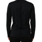 Dolce & Gabbana Dark Blue Cotton Round Neck Pullover Sweater