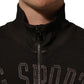 Dolce & Gabbana Brown Logo Print Full Zip Sweatshirt Sweater