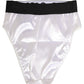 Dolce & Gabbana White Satin High-Waist Brief Logo Women Underwear