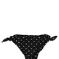 Dolce & Gabbana Black Polka Dot Swimwear Beachwear Bottom Bikini