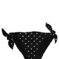 Dolce & Gabbana Black Polka Dot Swimwear Beachwear Bottom Bikini