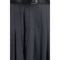Self-Portrait Gray Polyester Long Skirt
