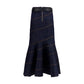 Self-Portrait Blue Denim Skirt