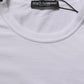 Dolce & Gabbana White Cotton Short Sleeves CrewNeck T-shirt