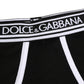 Dolce & Gabbana Black White Logo Waistband Coulotte Panty Underwear