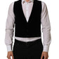 Dolce & Gabbana Black Wool Blend Waistcoat Formal Dress Vest