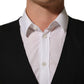 Dolce & Gabbana Black Wool Stretch Waistcoat Formal Vest