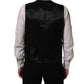 Dolce & Gabbana Black Wool Stretch Waistcoat Formal Vest