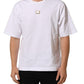 Dolce & Gabbana White Cotton Logo Plaque Crew Neck T-shirt