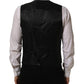 Dolce & Gabbana Black Wool Stretch Waistcoat Formal Dress Vest