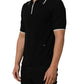 Dolce & Gabbana Black Cotton Collared Short Sleeves Men Polo T-shirt