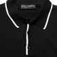 Dolce & Gabbana Black Cotton Collared Short Sleeves Men Polo T-shirt