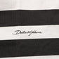 Dolce & Gabbana Black White Stripes Cotton Sleeveless T-shirt