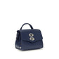 Zanellato Blue Calf Leather Bos Taurus Shoulder Bag