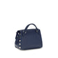 Zanellato Blue Calf Leather Bos Taurus Shoulder Bag