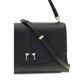 Ferragamo Black Calf Leather Bos Taurus Shoulder Bag