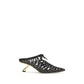 Ferragamo Black Calf Leather Bos Taurus Mules