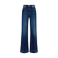 7FOR Blue Cotton Flared Jeans